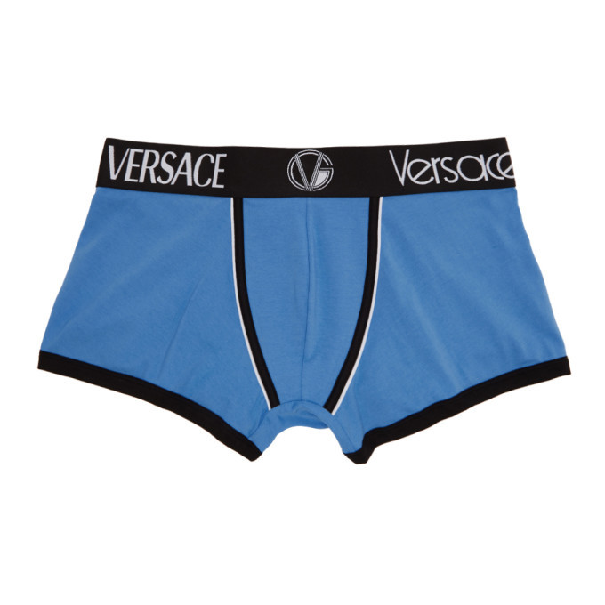 Versace Underwear Blue GV Boxer Briefs Versace Underwear