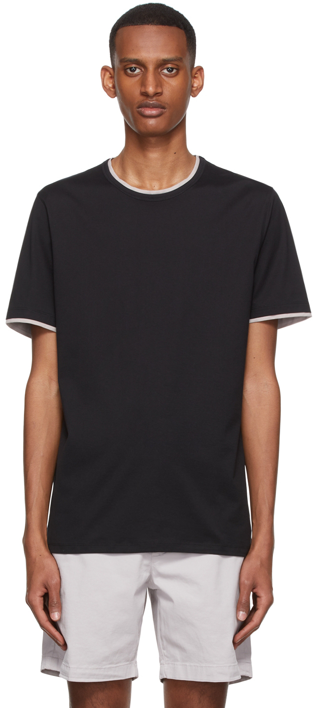 Theory Black Cotton T-Shirt Theory