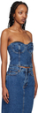 Reformation Blue Andi Denim Bustier