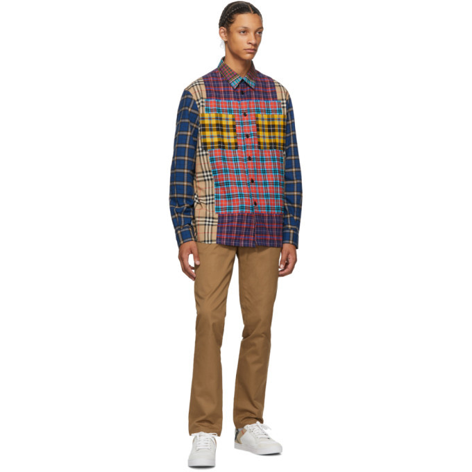 Burberry Multicolor Check Tindall Patchwork Shirt Burberry