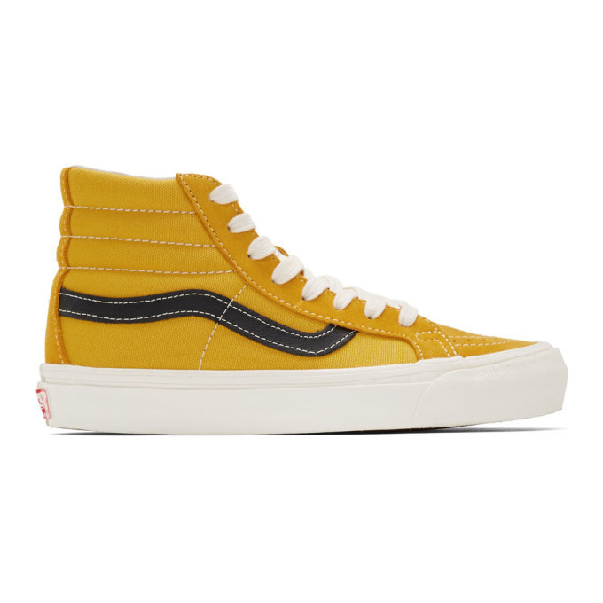vans sk8 hi black and yellow
