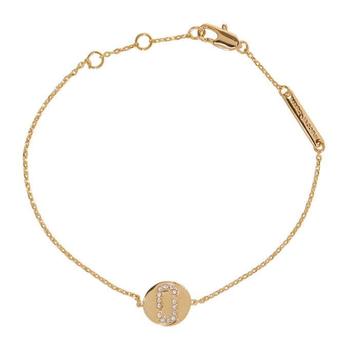 Marc Jacobs Gold Double J Pave Bracelet Marc Jacobs