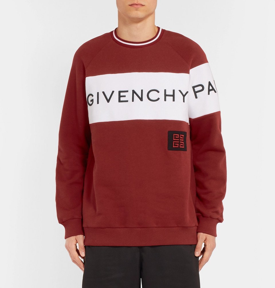 Givenchy - Logo-Embroidered Fleece-Back Cotton-Jersey Sweatshirt - Men ...