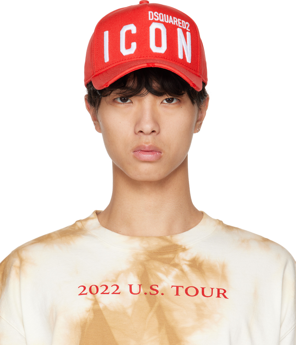 Dsquared2 Red 'Be Icon' Baseball Cap Dsquared2