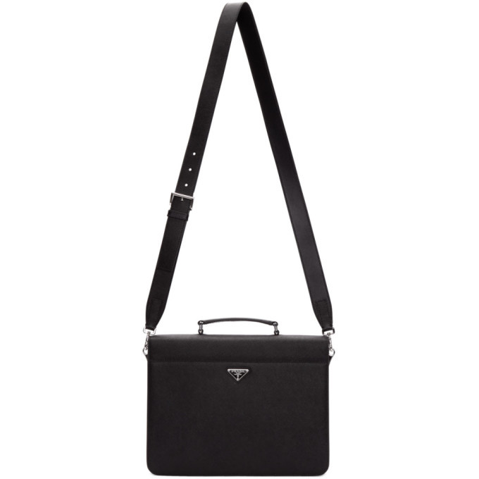 Prada Black Folder Briefcase Prada