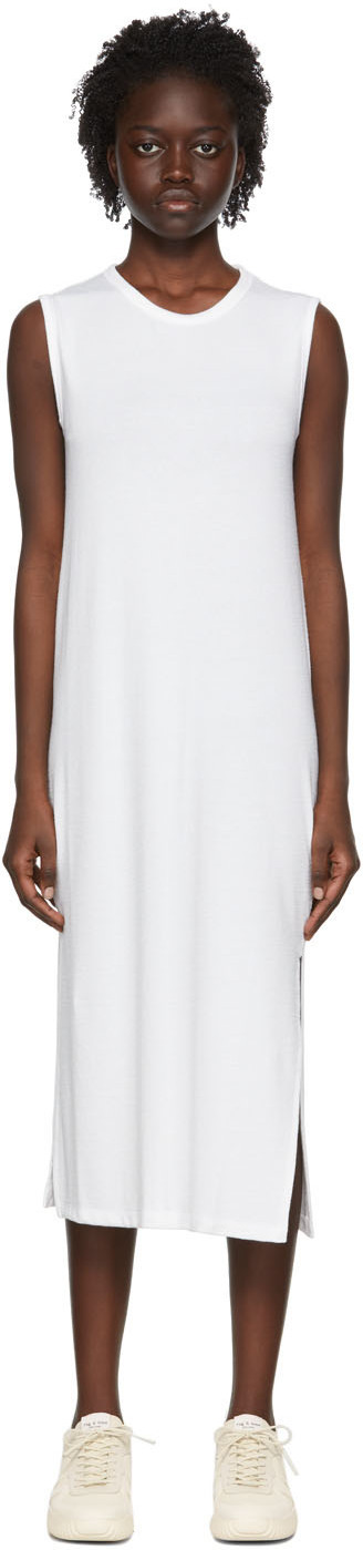 rag & bone White Rayon Mid-Length Dress Rag and Bone