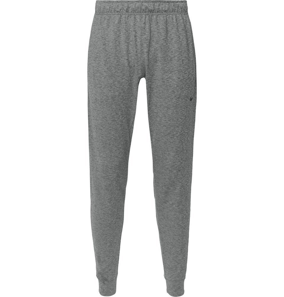 nike training tapered joggers in charcoal