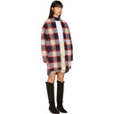 Isabel Marant Etoile Red and Navy Gabrie Check Coat