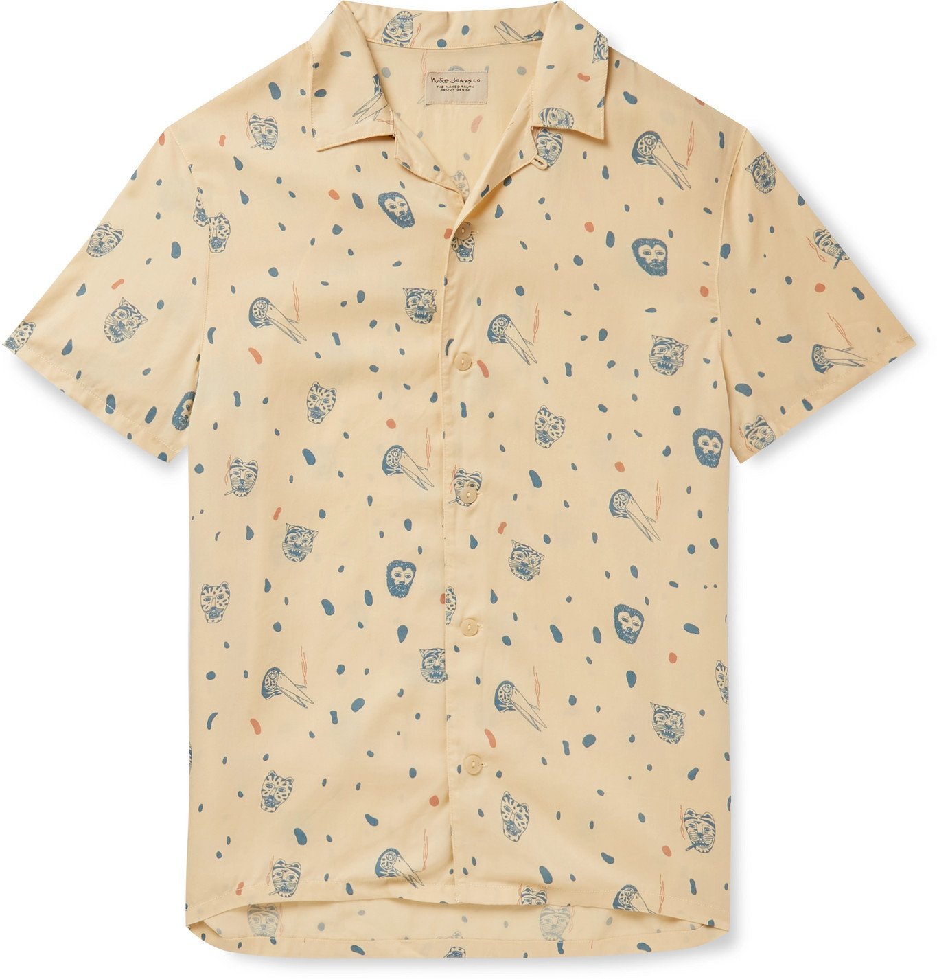 Nudie Jeans - Arvid Camp-Collar Printed Lyocell Shirt - Neutrals Nudie ...