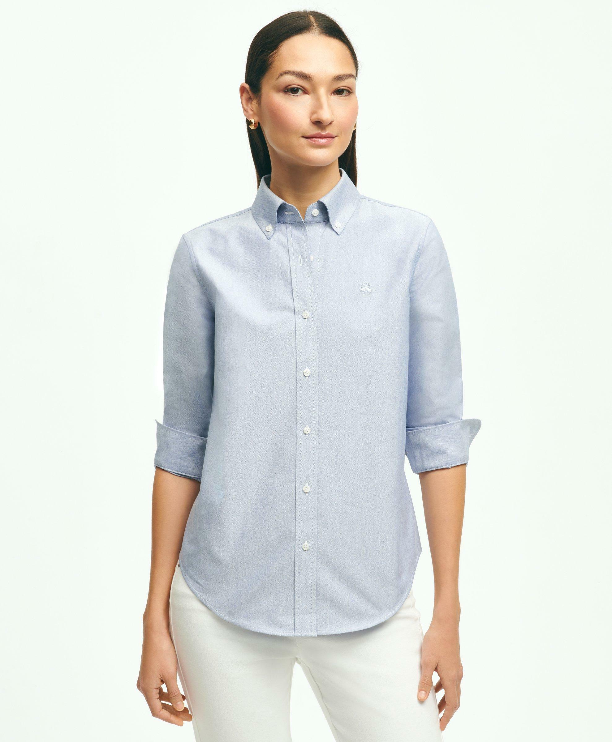 Brooks Brothers Women's Classic-Fit Cotton Oxford Shirt | Blue