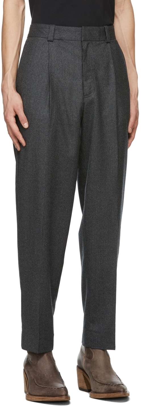 blue leather trousers