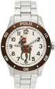 Polo Ralph Lauren White & Brown 'The Polo' 42mm Watch