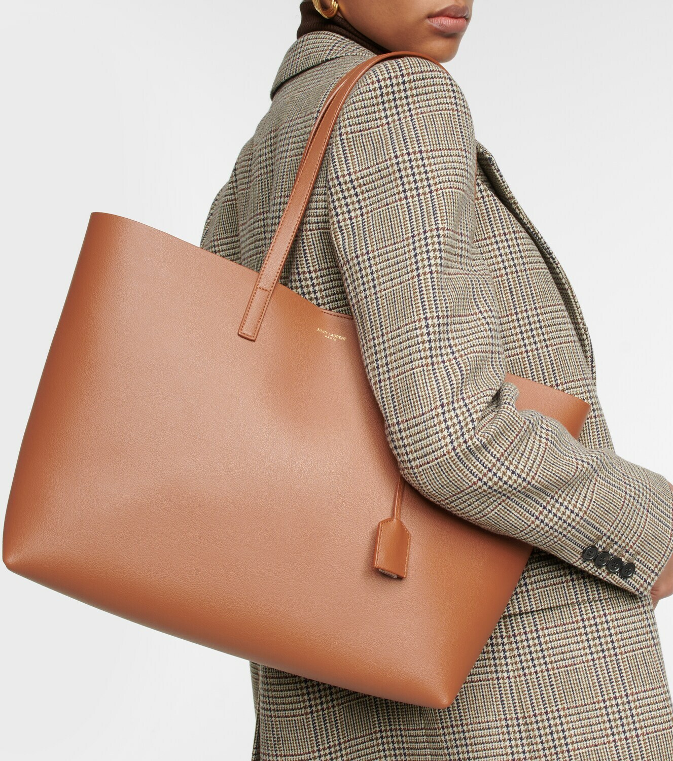 Saint Laurent Shopping E/W leather tote bag Saint Laurent