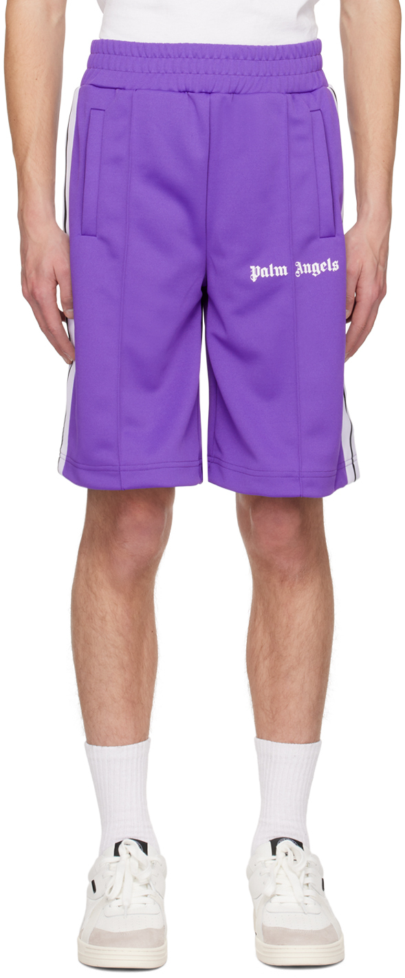 Palm Angels Purple Classic Track Shorts Palm Angels