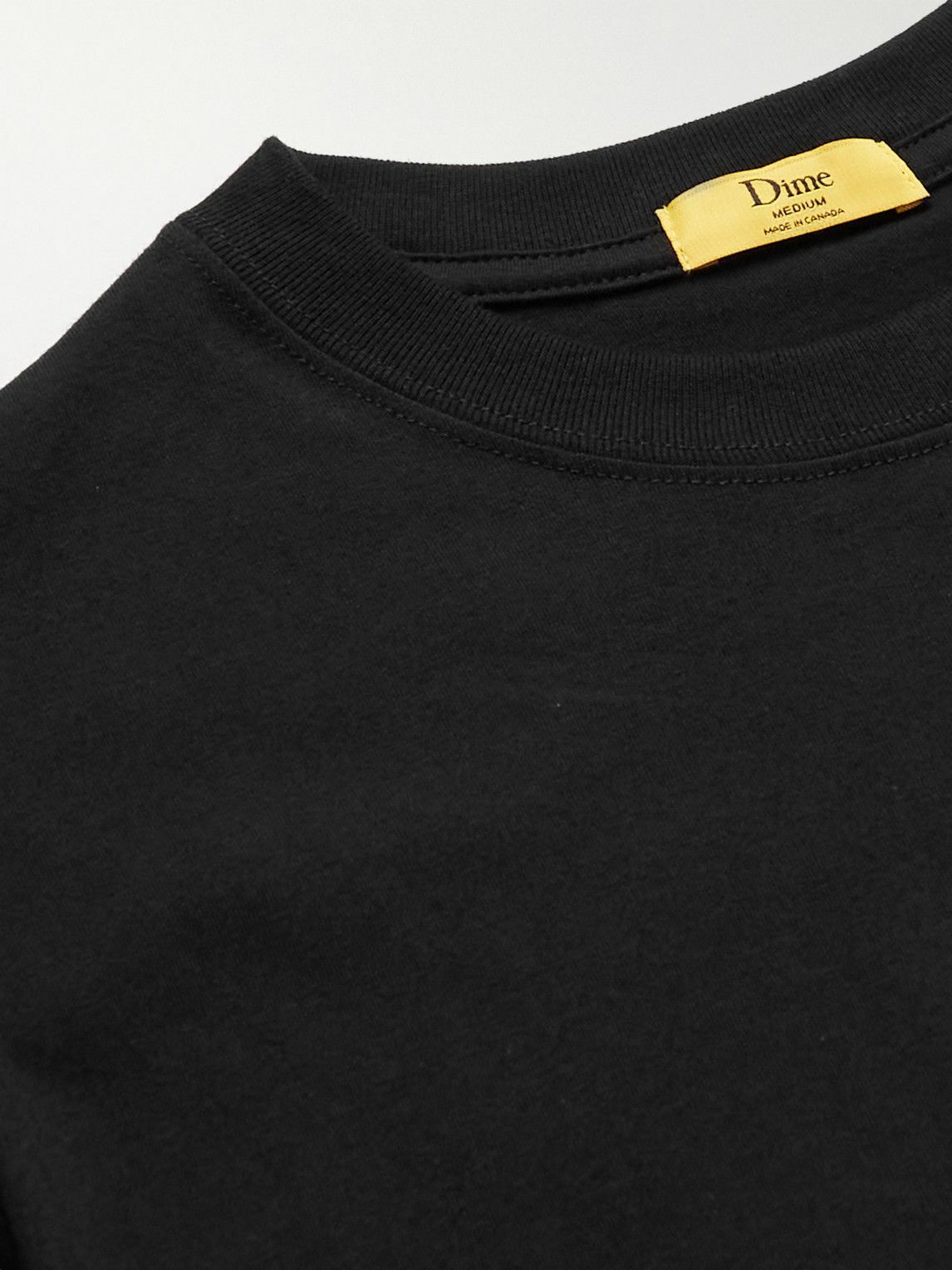 DIME - Mimic Logo-Print Cotton-Jersey T-Shirt - Black Dime