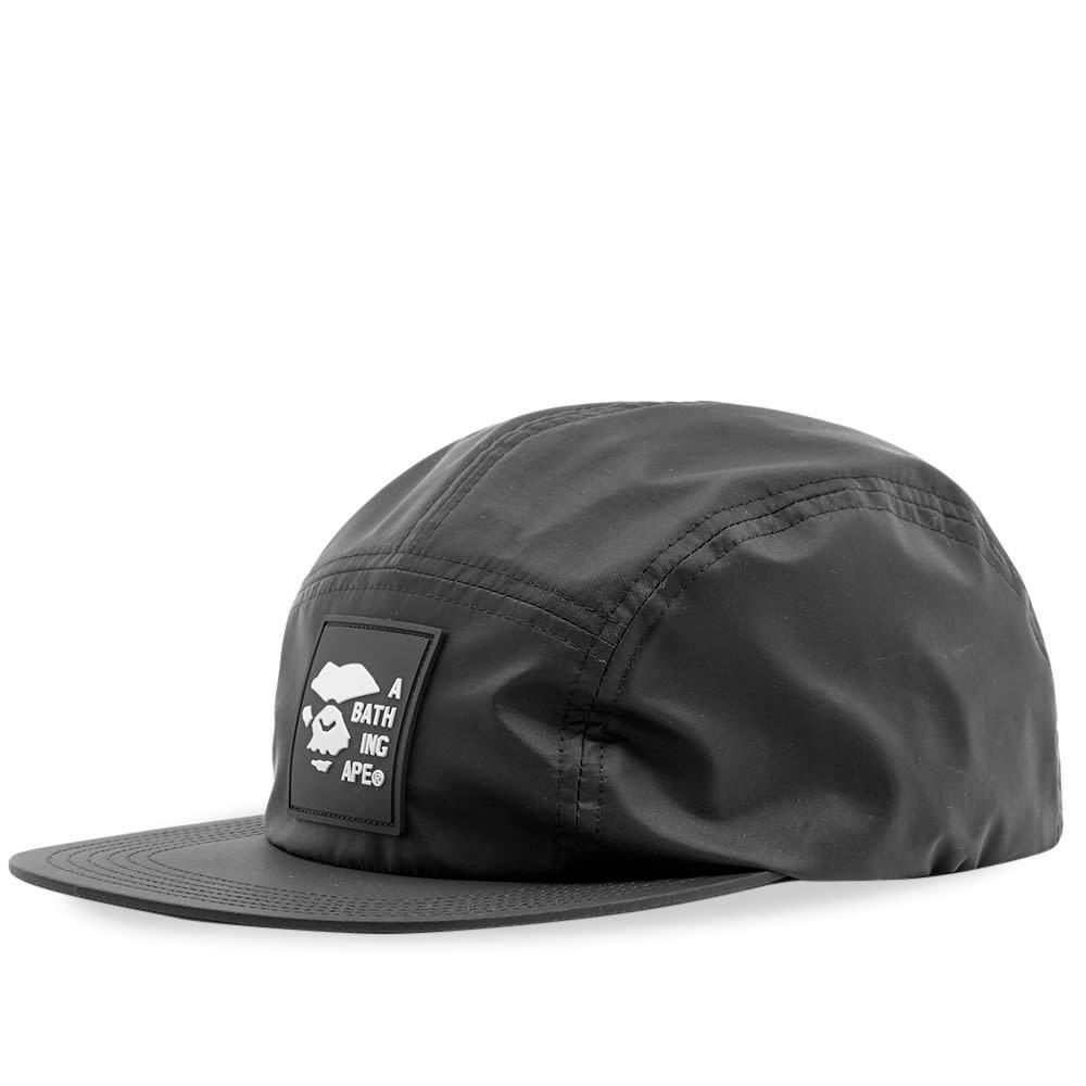 Photo: A Bathing Ape Mad Face Silicone Badge Jet Cap Black