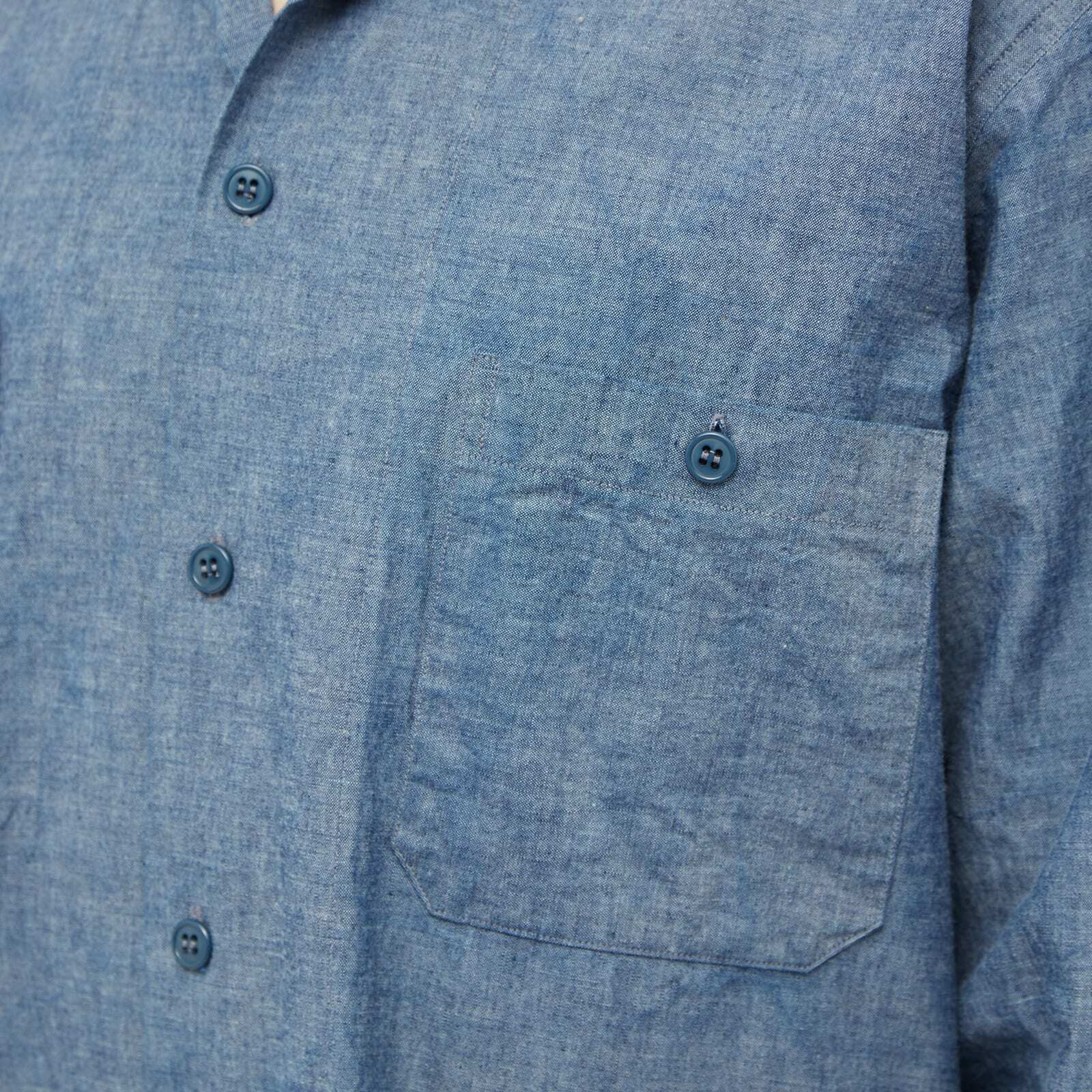 Beams Plus Men's Indigo Work Shirt in Blue Beams Plus