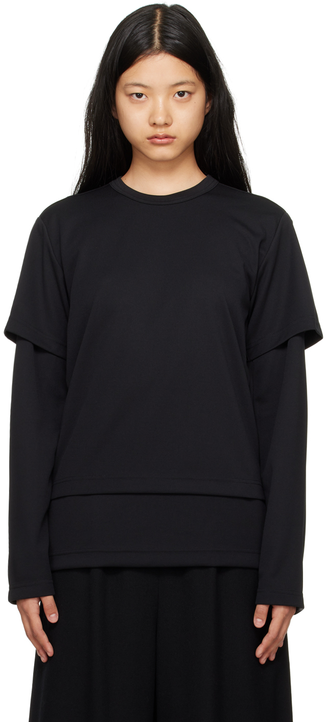 Comme des Garçons Homme Plus Black Layered Long Sleeve T-Shirt Comme ...