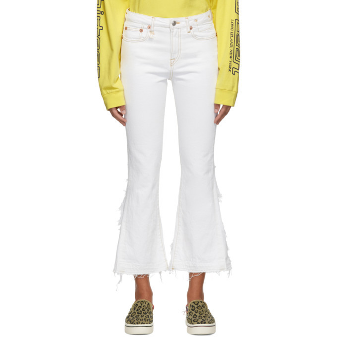 R13 White Kick Fit Jeans R13