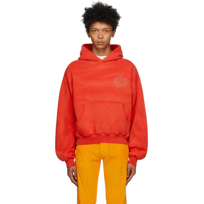 ERL SSENSE Exclusive Red Daisy Hoodie ERL