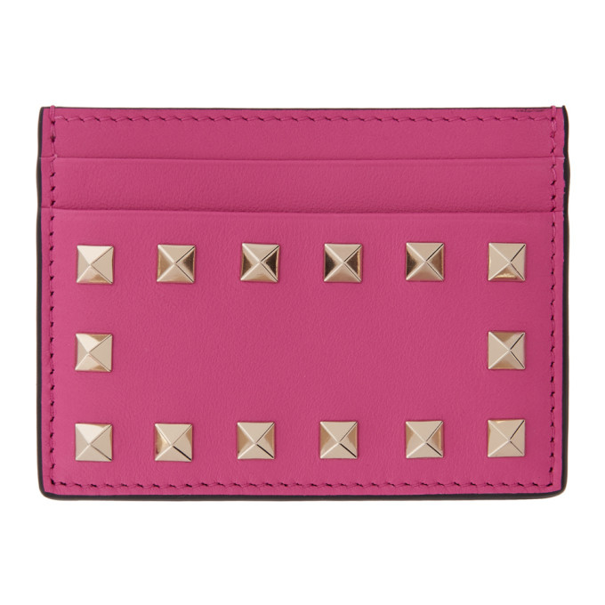 valentino pink card holder