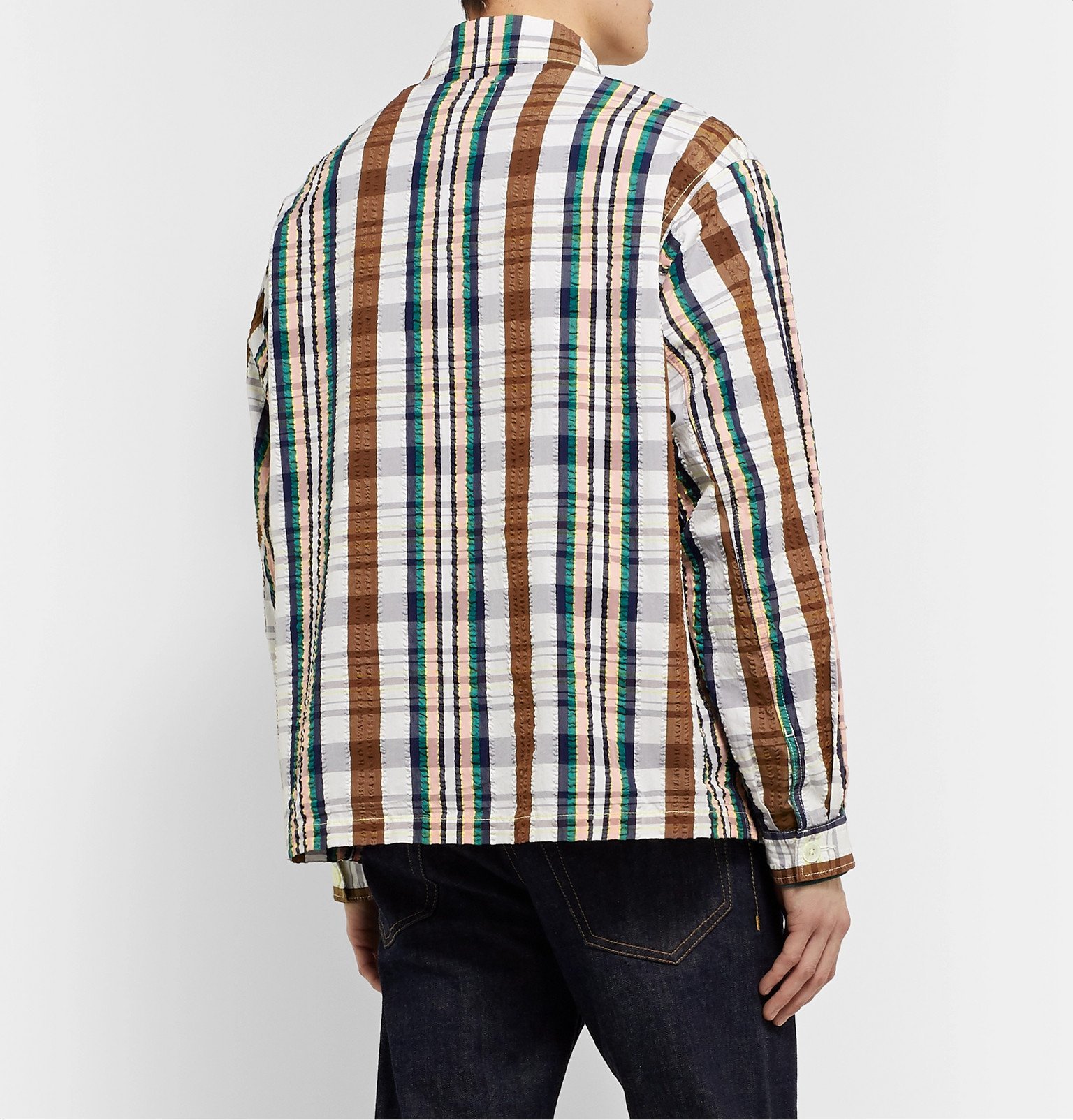 J.Press Checked Cotton and SilkBlend Shirt Multi J.Press