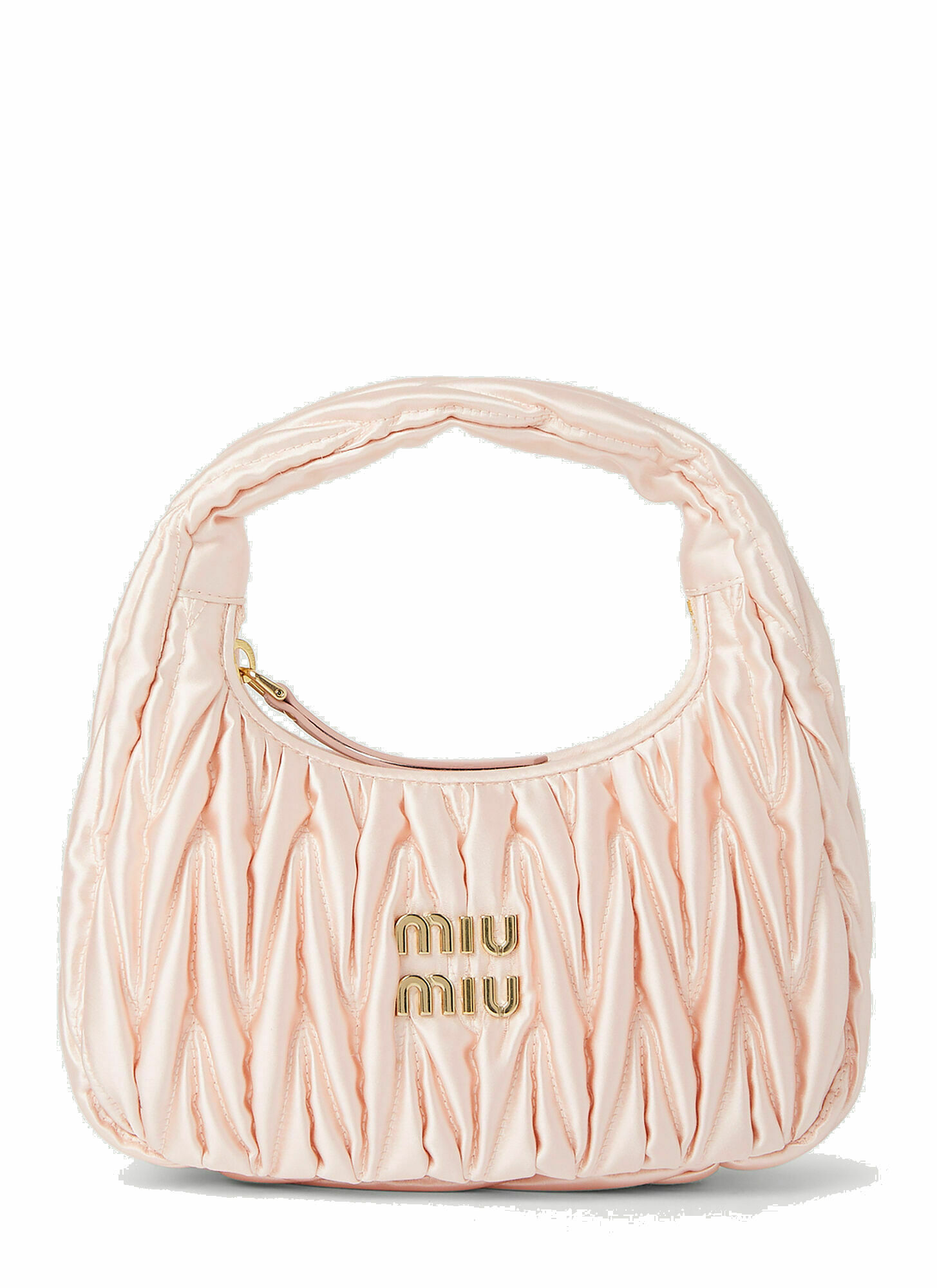 Matelassé Metallic Handbag in Pink Miu Miu