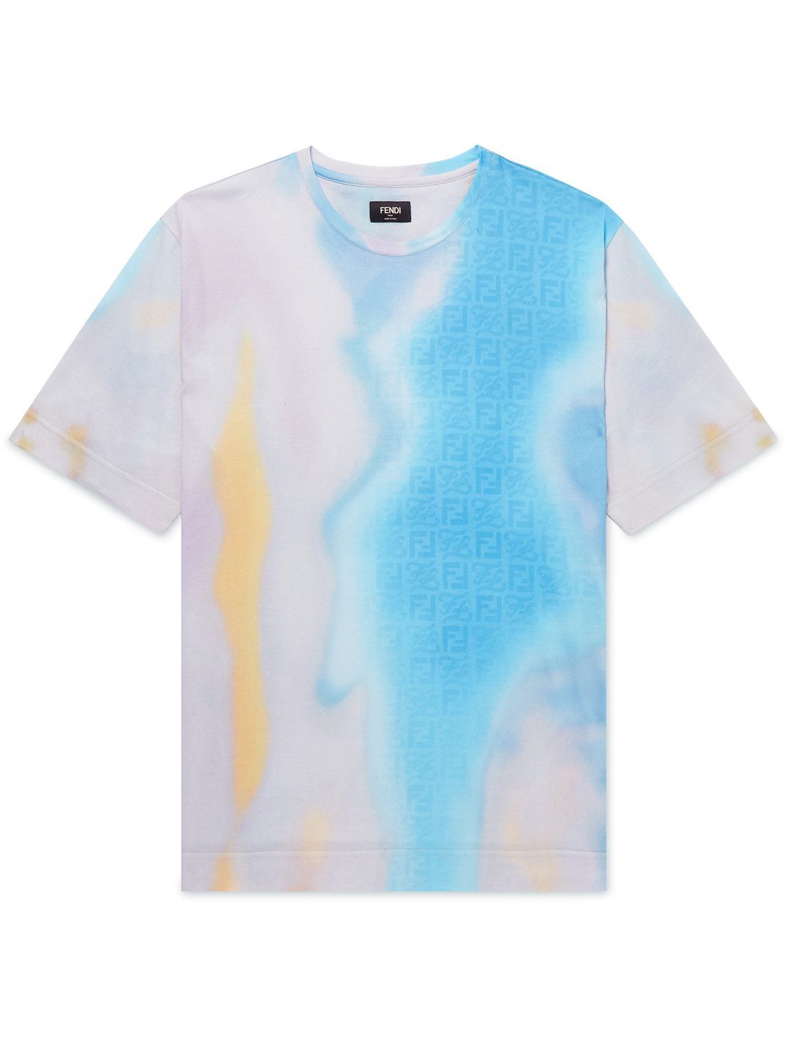 Photo: Fendi - Printed Cotton-Jersey T-Shirt - Multi
