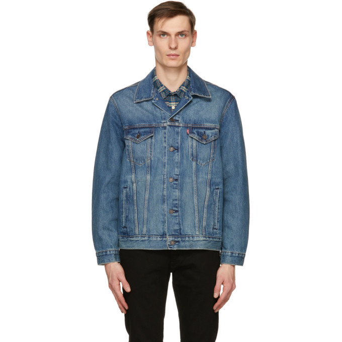 Levis Blue Denim Vintage Fit Trucker Jacket Levis