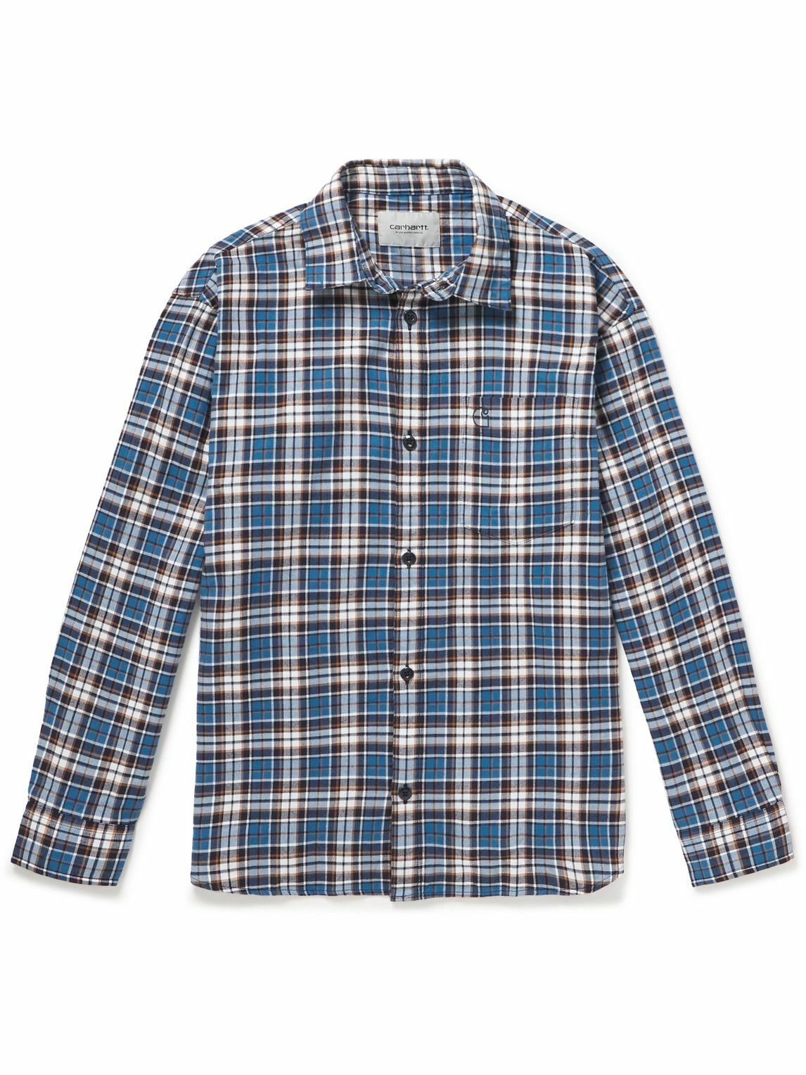 Carhartt Wip Yuma Checked Cotton Flannel Shirt Blue Carhartt Wip