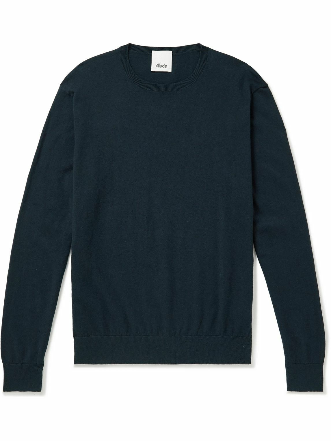 Photo: Allude - Cotton and Cashmere-Blend Sweater - Blue