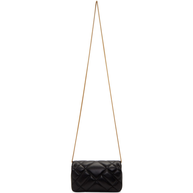 versace black mini quilted icon bag