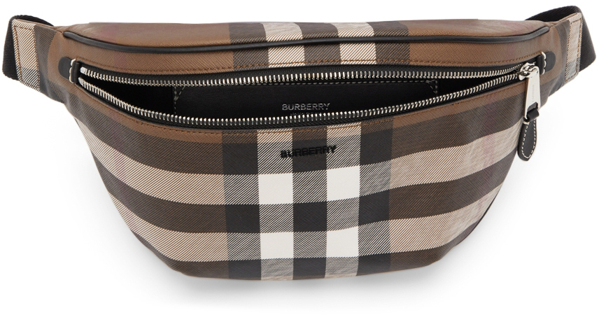 Burberry Brown Cason Check Belt Pouch Burberry