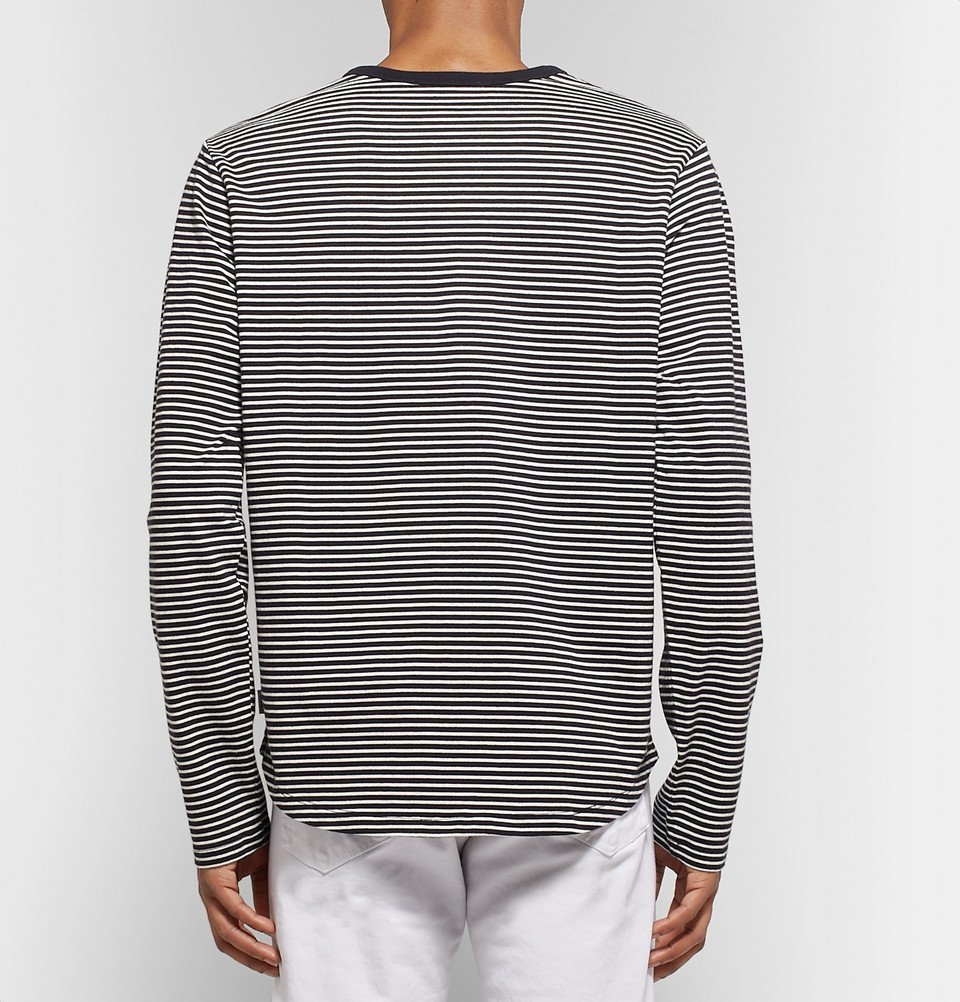 FRAME - Striped Cotton-Jersey T-Shirt 