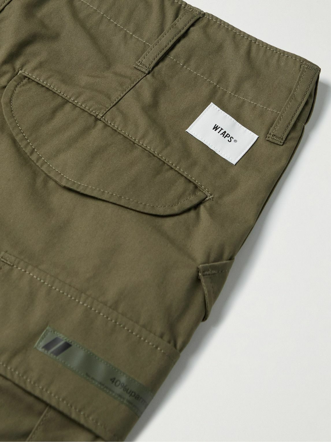 WTAPS - Straight-Leg Logo-Appliquéd Cotton-Blend Cargo Shorts