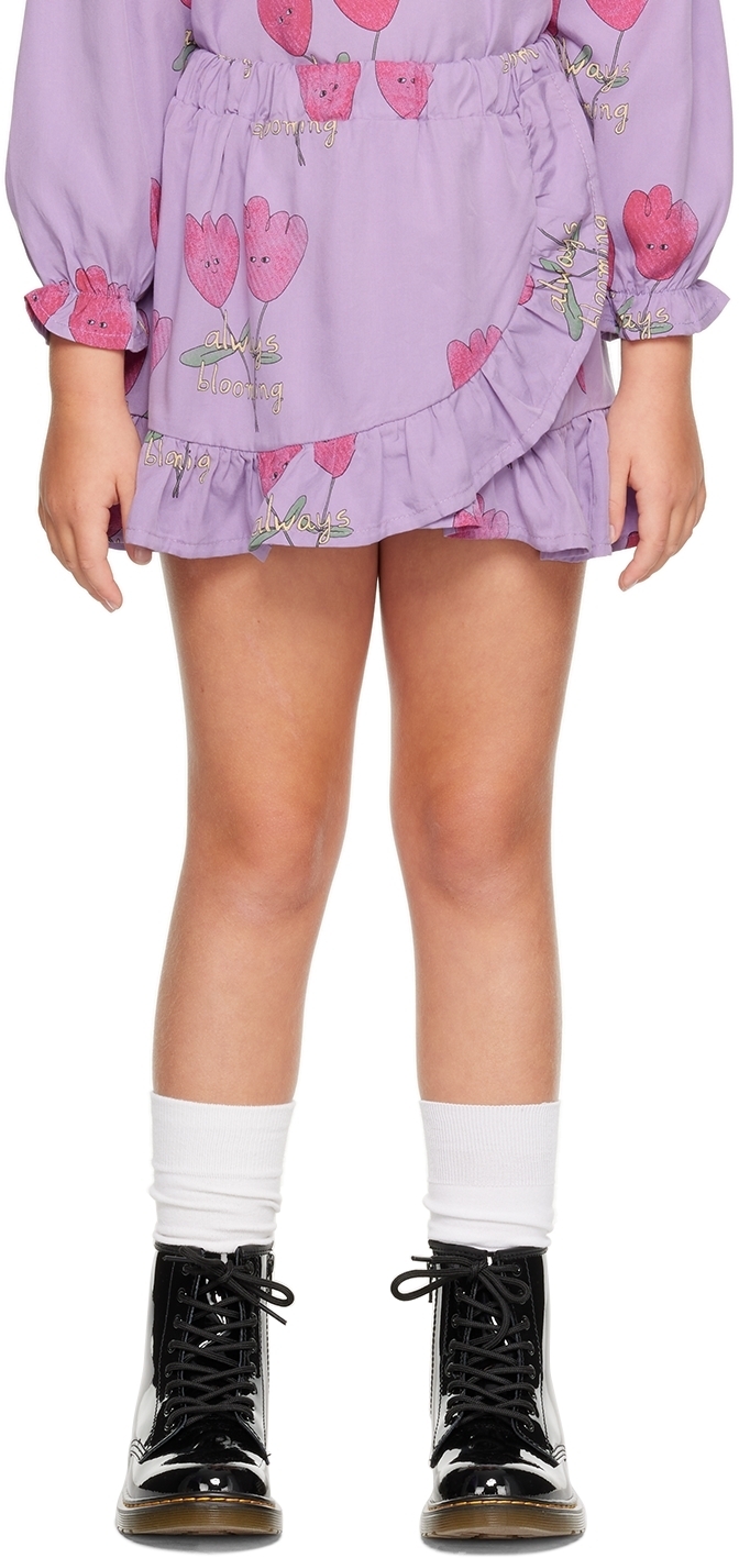 Photo: The Campamento Kids Purple Flowers Skirt