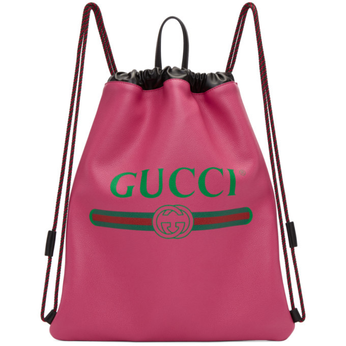 gucci backpack logo