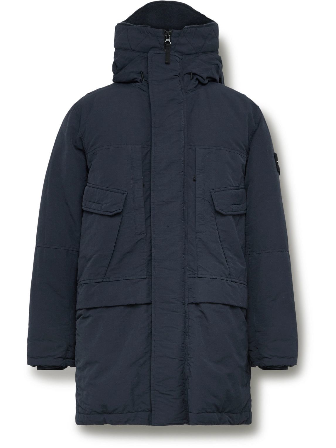 blue stone island parka