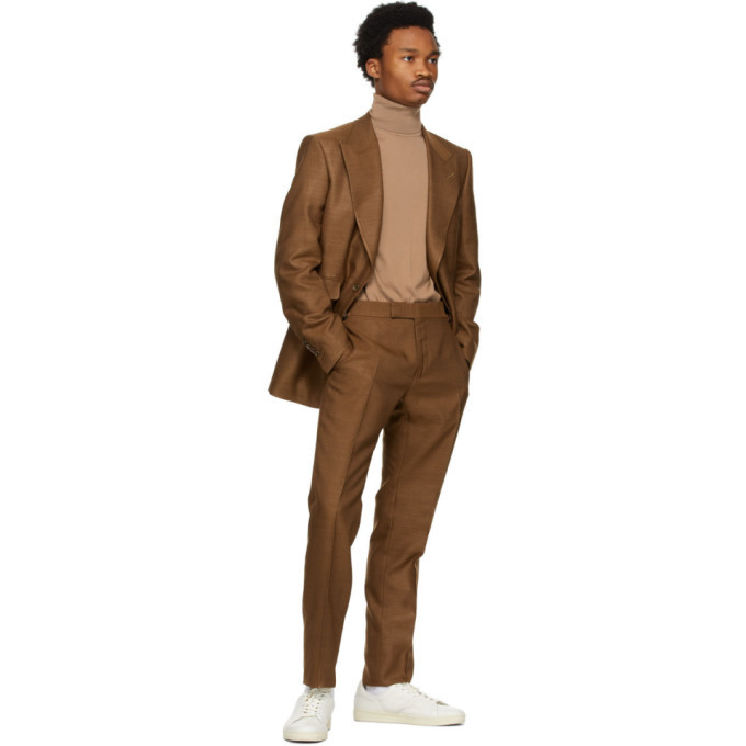Tom Ford Brown Silk Shelton Trousers TOM FORD