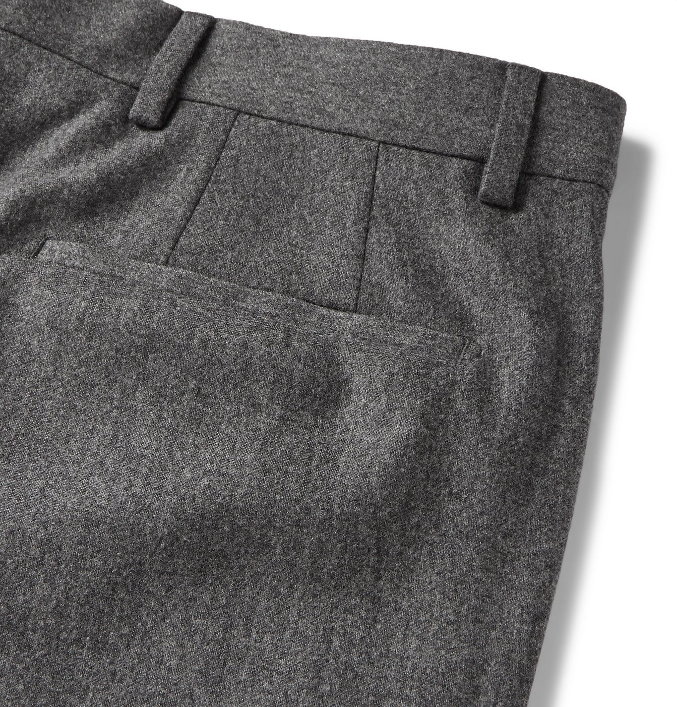 Wool-Flannel Suit Trousers - Gray PS 