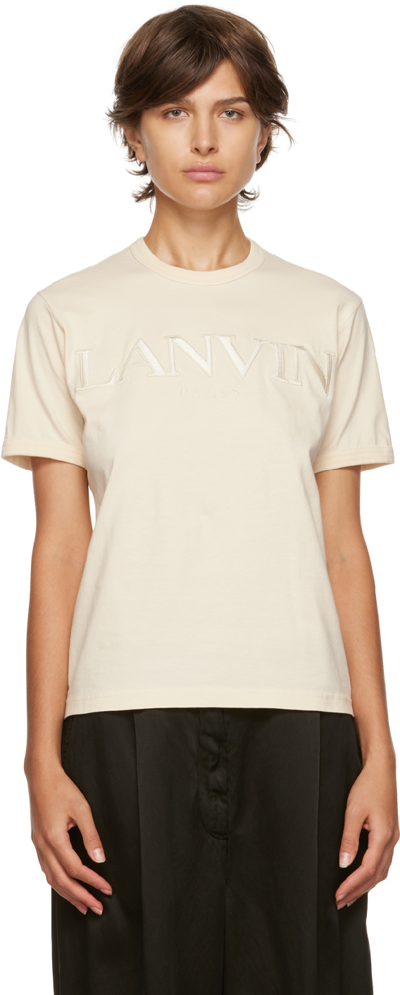 Lanvin Off-White Embroidered T-Shirt Lanvin