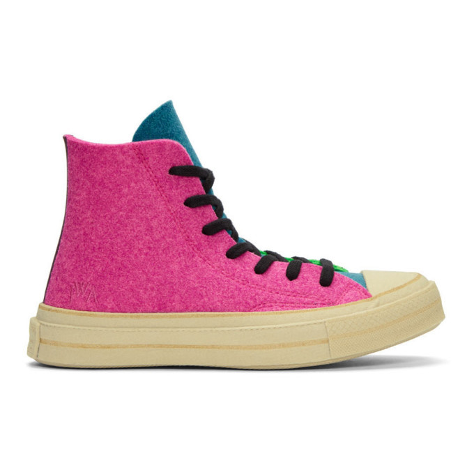 JW Anderson Pink and Green Converse 