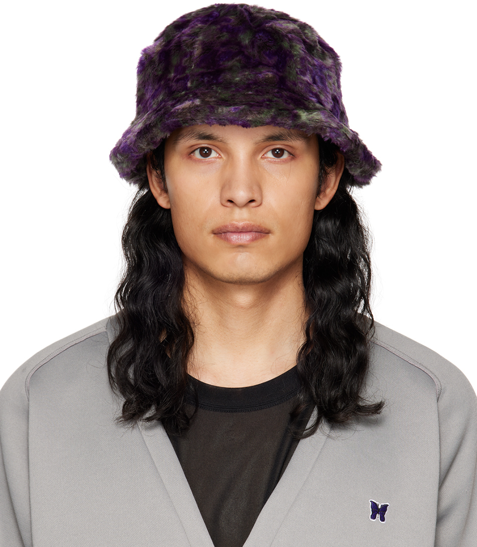 NEEDLES Purple Quilted Bucket Hat Needles