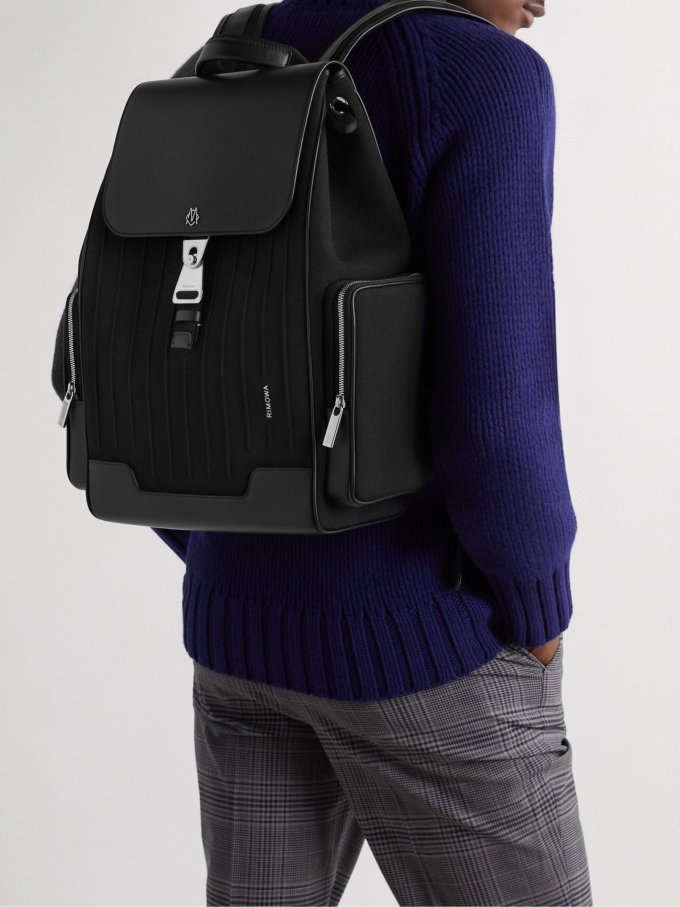 RIMOWA - Leather-Trimmed Canvas Backpack RIMOWA