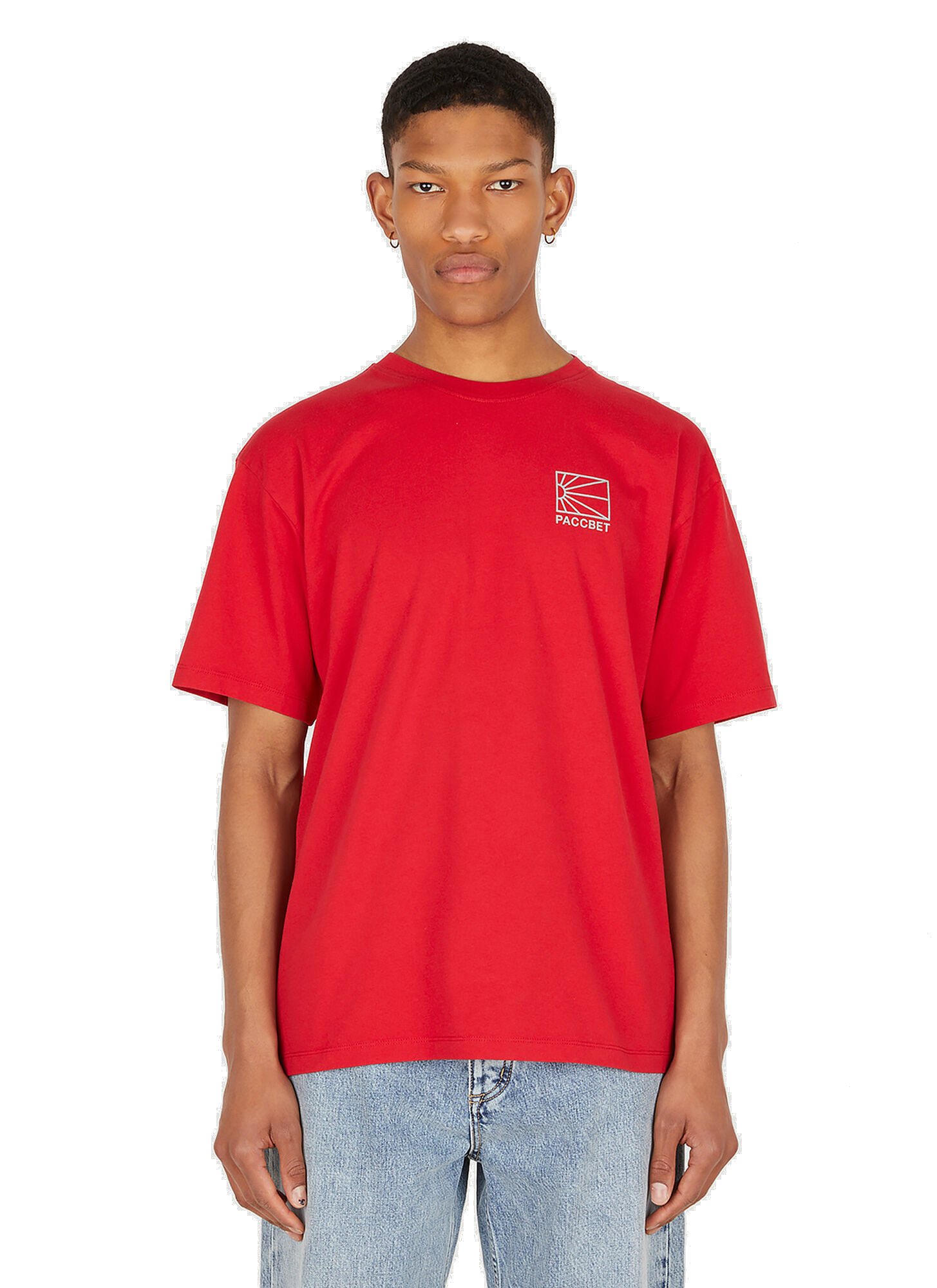 Photo: Logo Print T-Shirt in Red