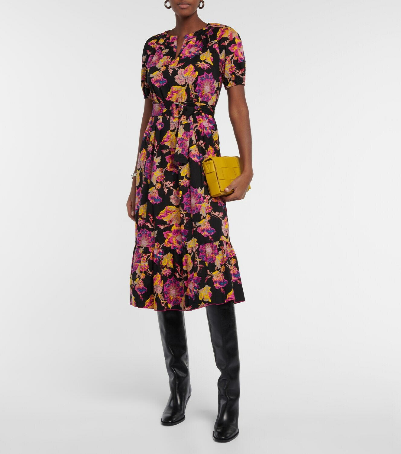 Diane von Furstenberg - Lindy floral cotton midi dress Diane von ...