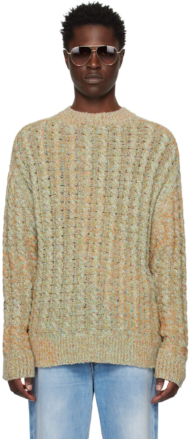 Acne Studios - Kristo Brushed Jacquard-Knit Sweater - Brown Acne