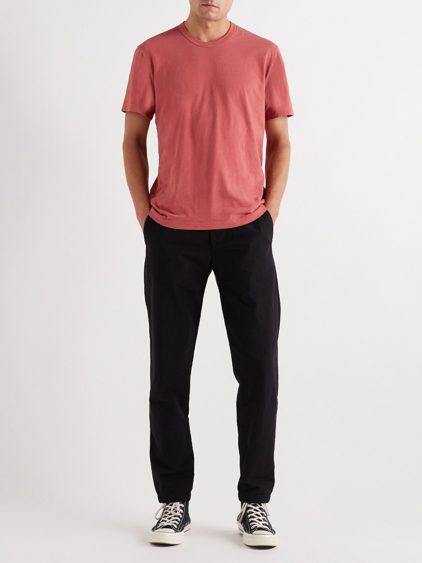 James Perse Combed CottonJersey TShirt Red James Perse