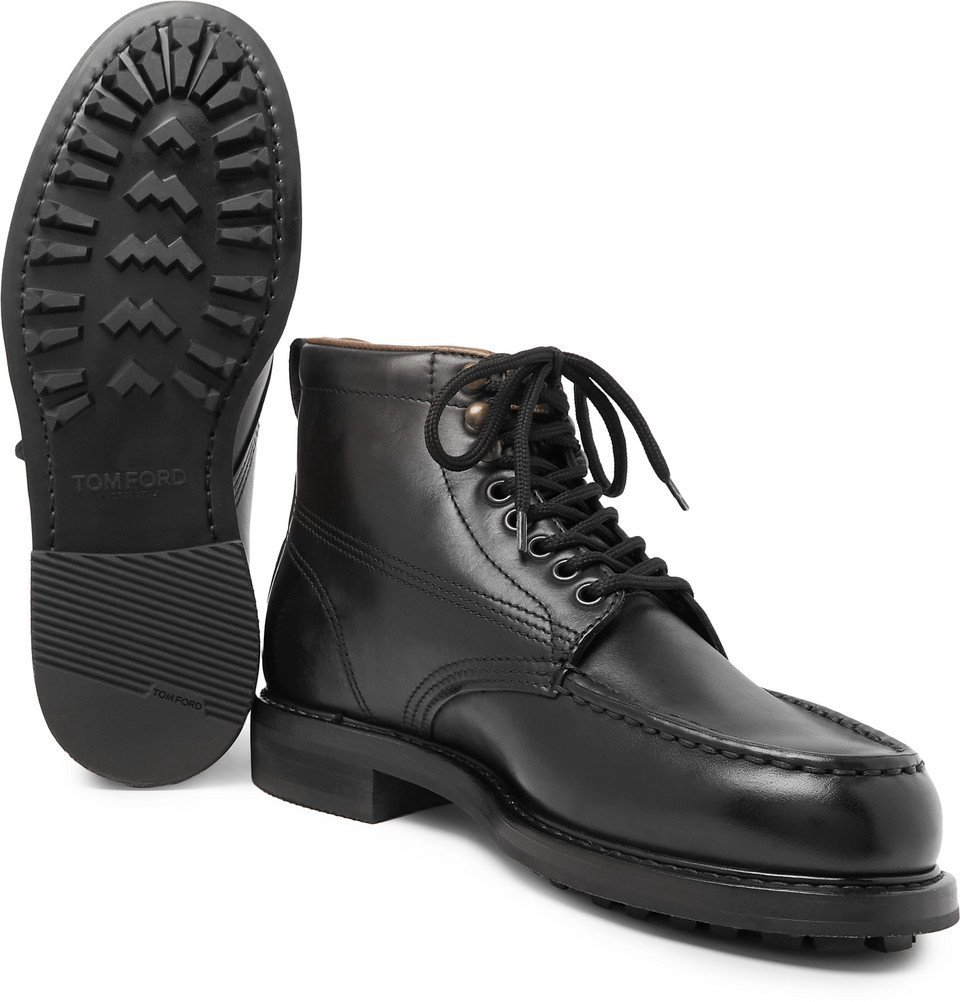 TOM FORD - Cromwell Leather Hiking Boots - Men - Black TOM FORD