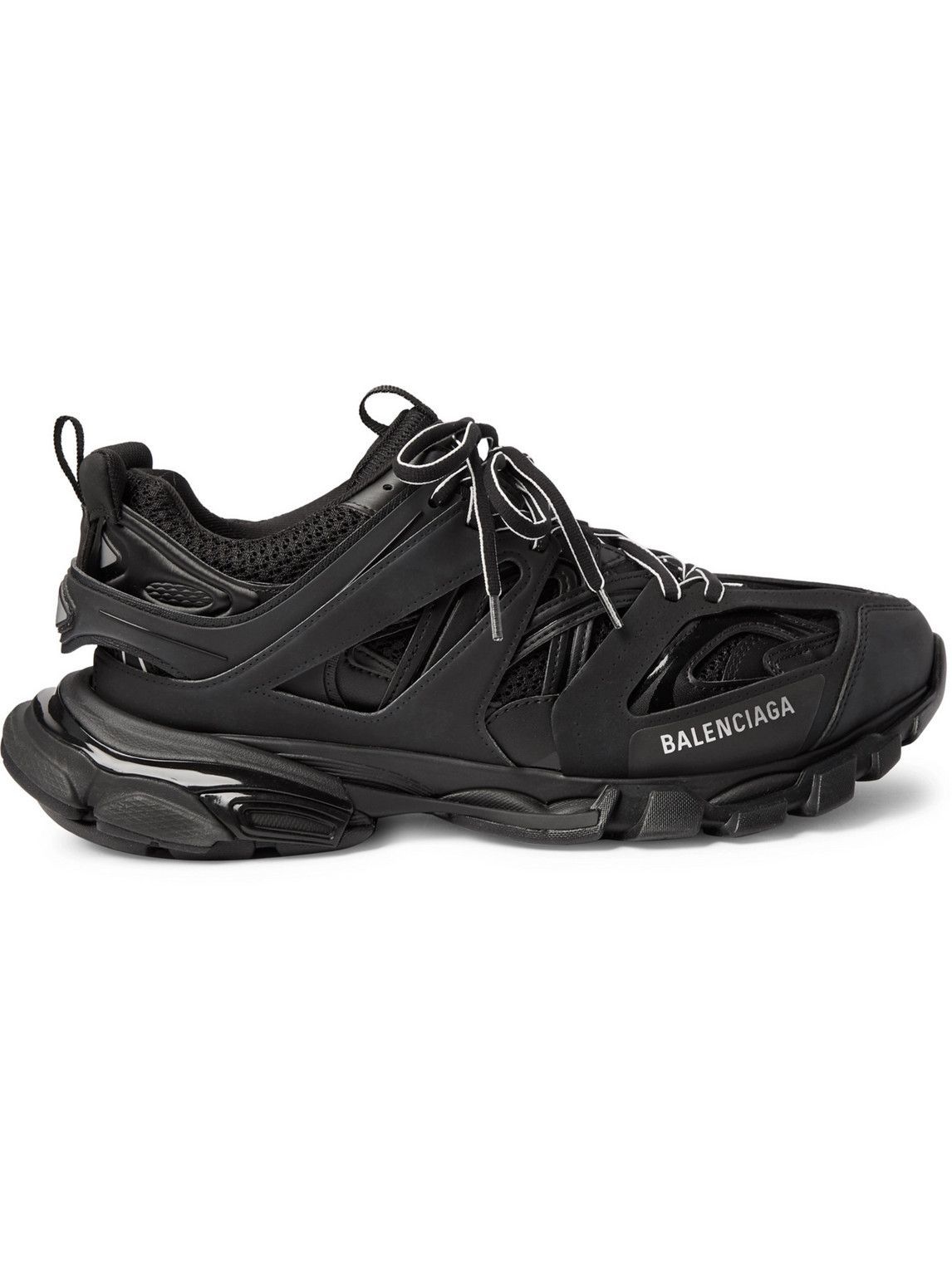 balenciaga track nylon and mesh trainers